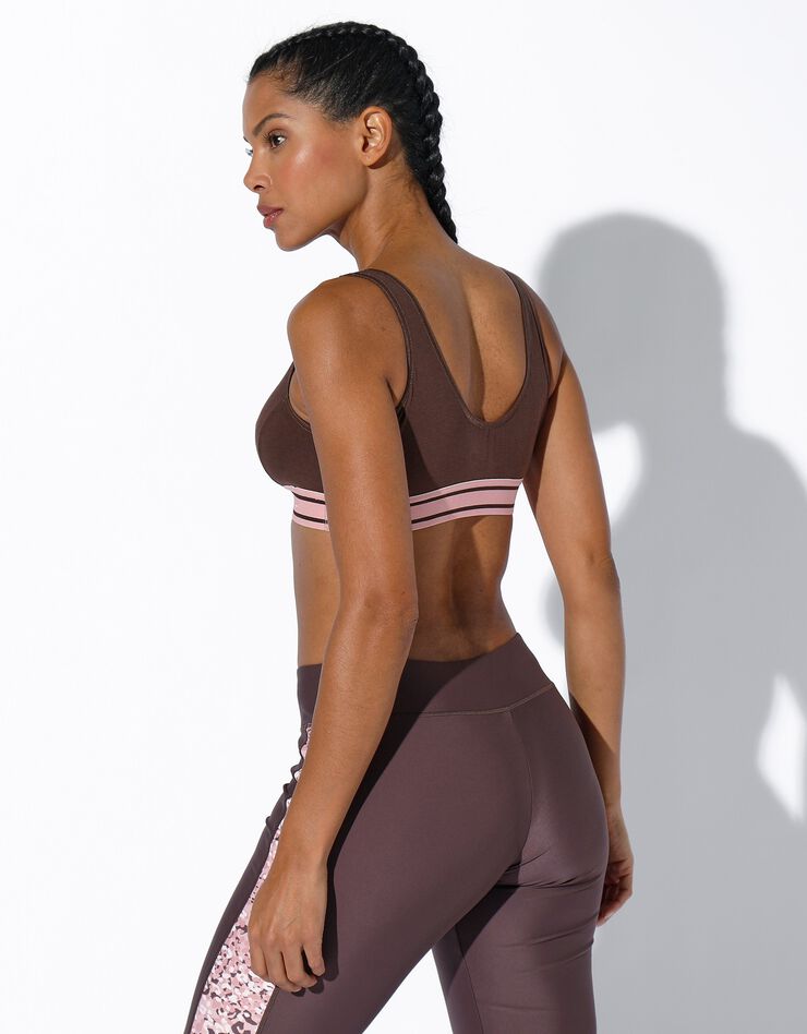 Brassière sport sans armatures - lot de 2 (bois de rose + marron) Brassière sport sans armatures - lot de 2 (bois de rose + marron)