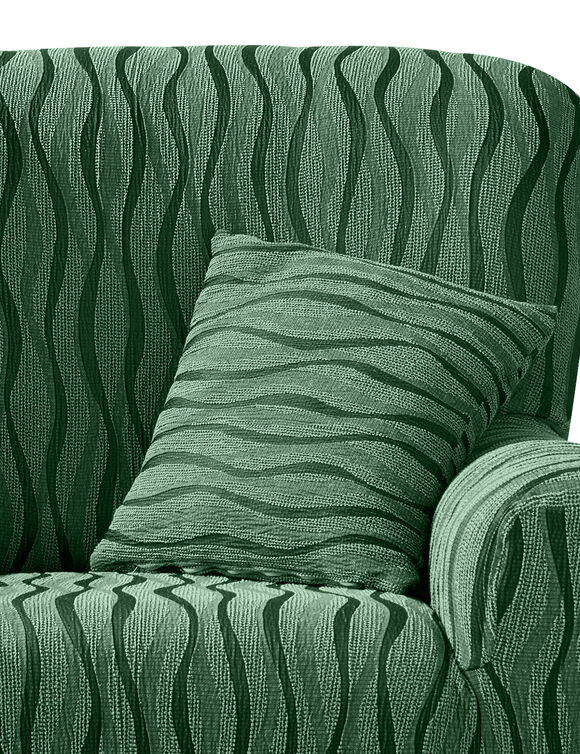 Housse coussin jacquard imprimé - lot de 2 (vert)