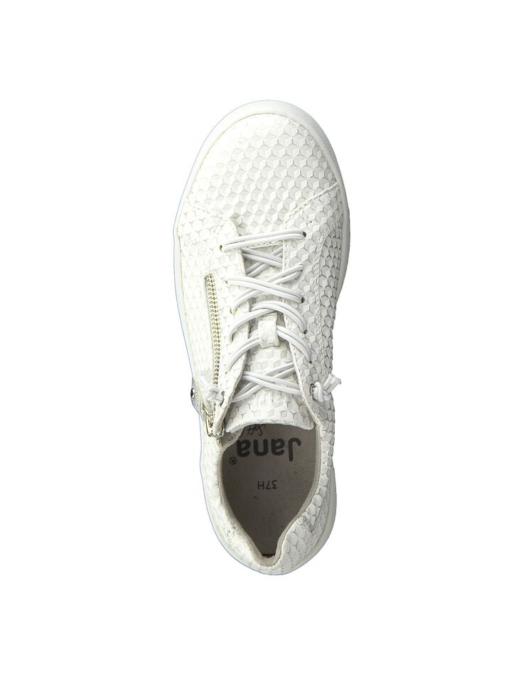 Baskets basses à lacets imprimé 3D - grande largeur (blanc)