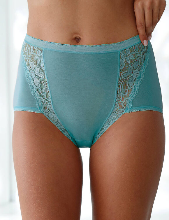 Culotte super maxi dentelle - lot de 3 (orange + bleu + bleu canard)