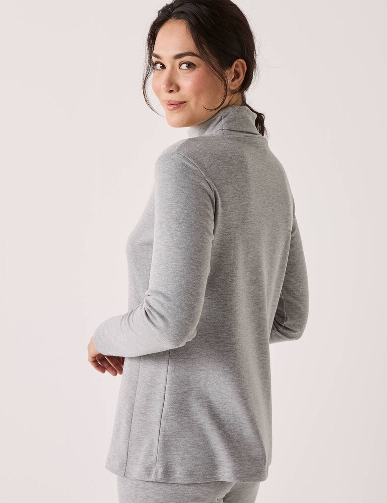 Pull Thermique Col Roulé Doublé Polaire - Chandail Chaud Automne Hiver Adolescents Filles Garçons
