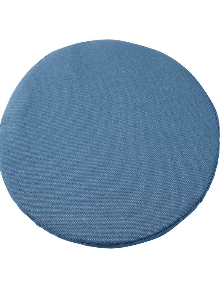 Galette de chaise unie ronde coton - lot de 2 (bleu prusse) Galette de chaise unie ronde coton - lot de 2 (bleu prusse)