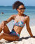 Haut de maillot de bain avec armatures drapé Bawa - forme corbeille (aqua / rose)