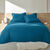 Couvre-lit matelassé - microfibre (bleu paon)