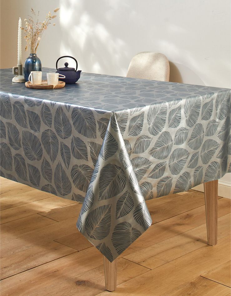 Nappe toile cirée imprimé Ombrage (gris / argenté)