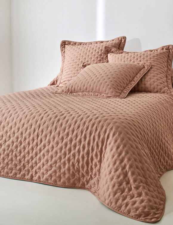Couvre-lit matelass&eacute; - microfibre (praline)