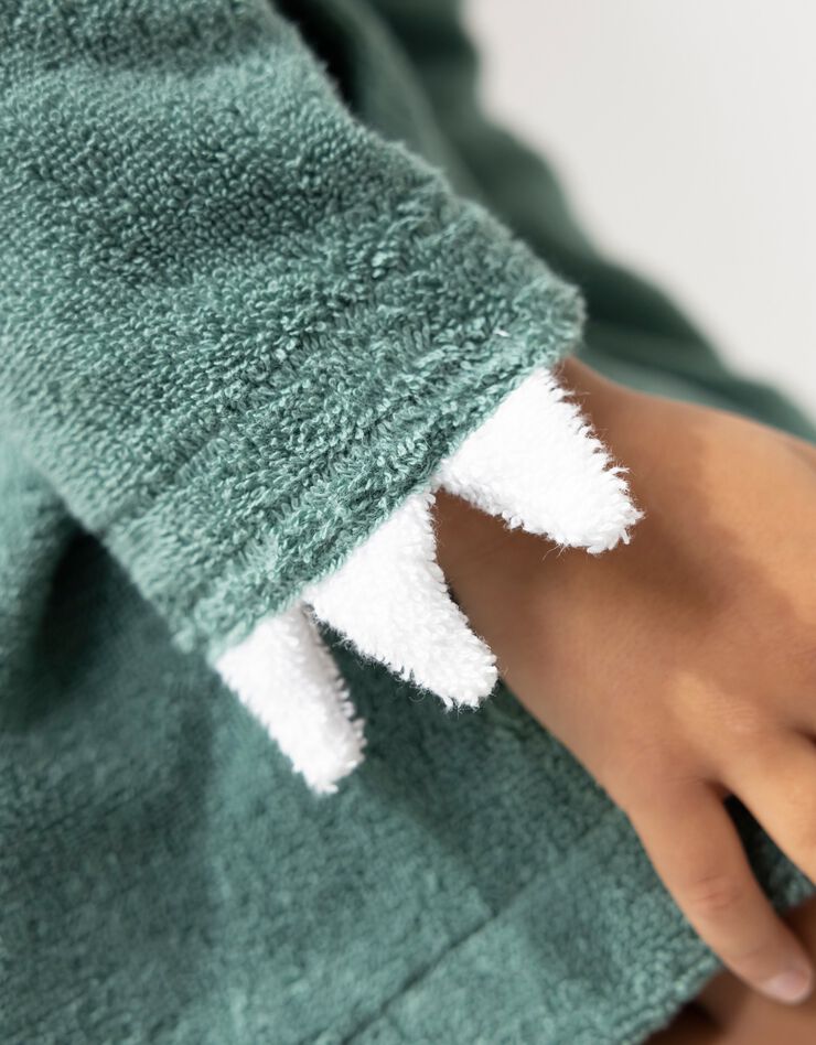 Peignoir de bain déguisement enfant dinosaure éponge coton - 340g/m² (eucalyptus) Peignoir de bain déguisement enfant dinosaure éponge coton - 340g/m² (eucalyptus)