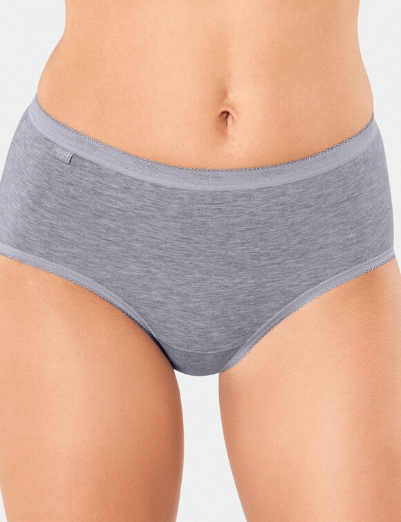 Culotte midi Basic+, lot de 3 achetées +  GRATUITE (1) (gris chiné)