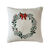 Coussin coton bouclette, broderies Noël (écru / rouge / vert)