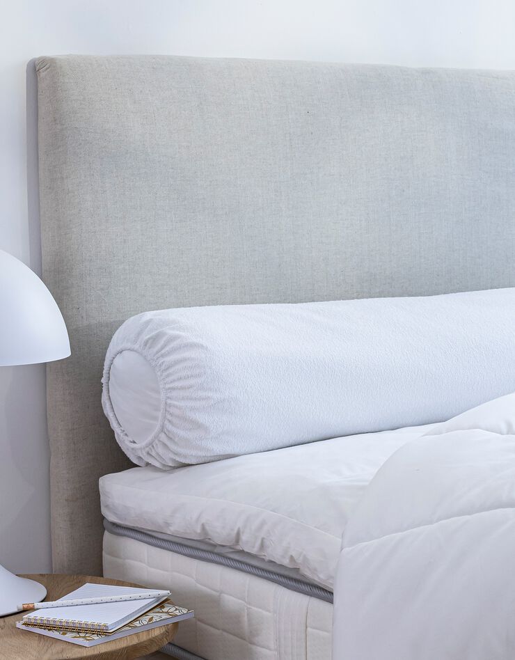 Sous-taie de traversin molleton absorbant - lot de 2 (blanc)