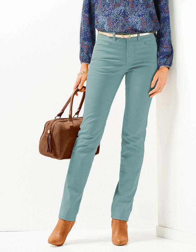 Pantalon Crop Droit Etam Vert - Taille 38 - Neuf Avec étiquettes - Fente Bas Zip