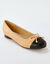 Ballerines plates bicolores (écru / noir)
