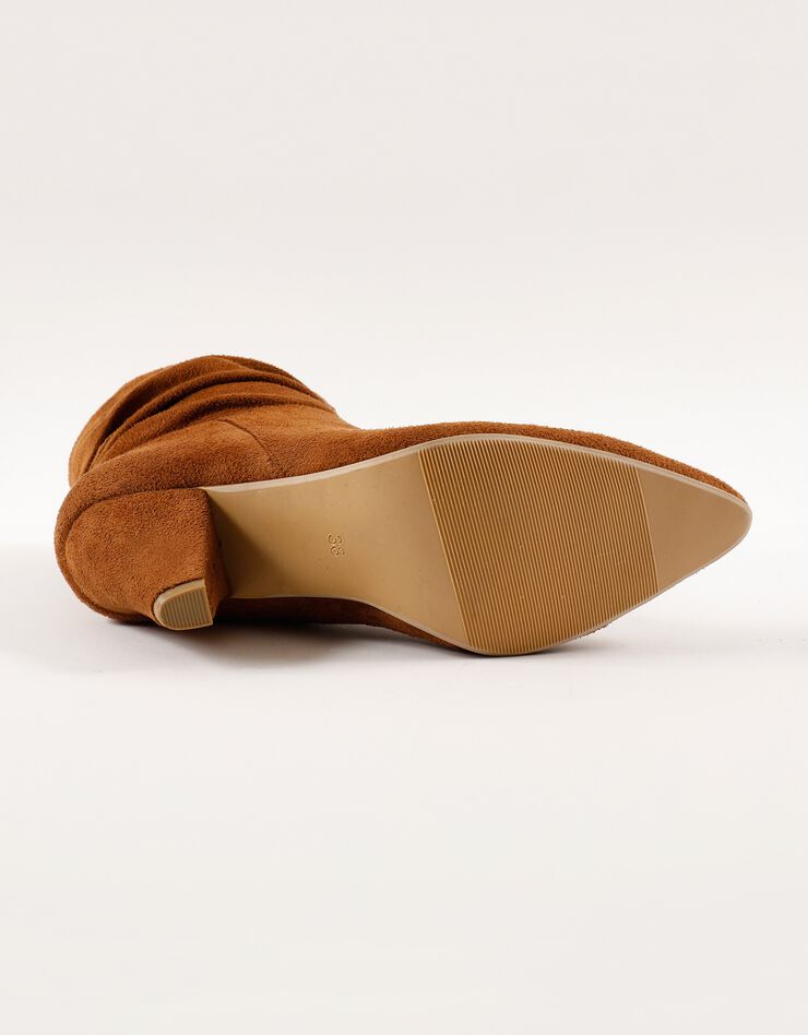 Bottes plissées mi-hautes (beige foncé)