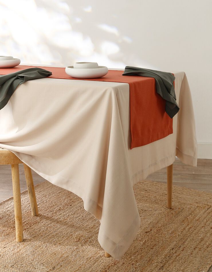 Nappe aspect lin (naturel) Nappe aspect lin (naturel)