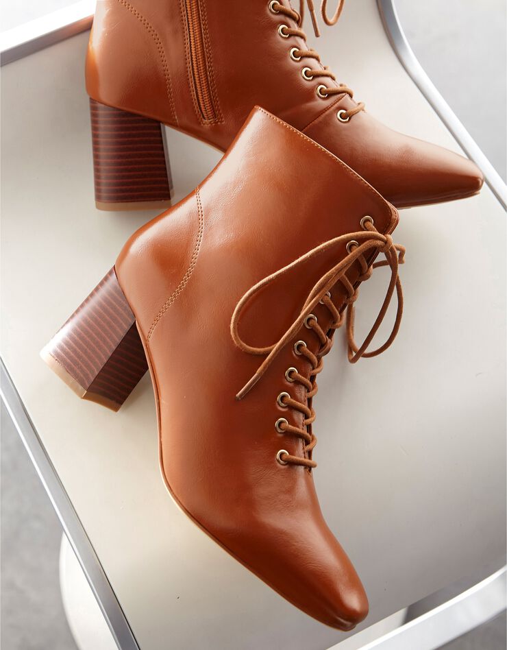 Bottines lacées à talon - caramel (caramel) Bottines lacées à talon - caramel (caramel)