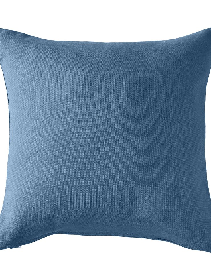Housse de coussin unie bachette - lot de 2 (bleu prusse) Housse de coussin unie bachette - lot de 2 (bleu prusse)