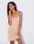 Fond de robe extensible maille microfibre (beige foncé)