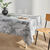 Nappe toile cir&eacute;e imprim&eacute; grandes feuilles (gris)