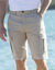 Bermuda cargo en sergé ultra stretch (beige)