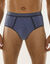 Slip fermé coutures contrastées, taille haute - lot de 4 (bleu jean + bordeaux)