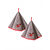 Torchons ronds éponge brodée coccinelle - lot de 2 (gris)