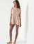 Pyjama legging en molleton, imprimé coeurs (beige / taupe)