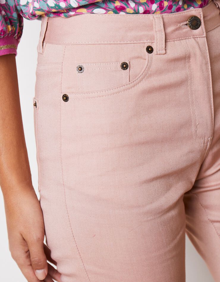 Pantalon fuselé couleur (rose poudré)