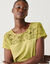T-shirt manches courtes dentelle (vert olive)