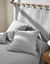 T&ecirc;te de lit unie coton style boutis Cassandre (gris perle)