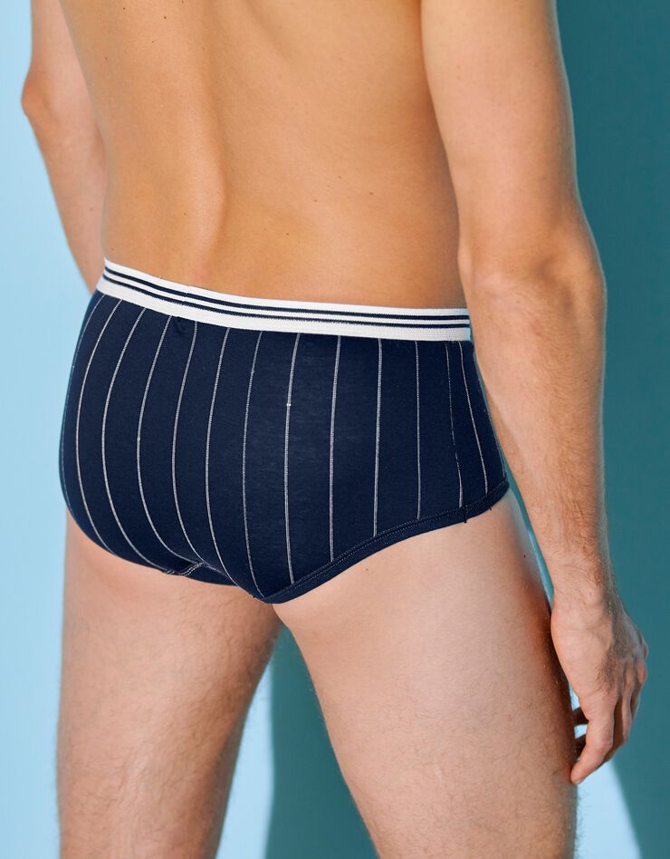 Slip ouvert taille haute - lot de 2 (marine) Slip ouvert taille haute - lot de 2 (marine)