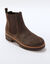 Boots chelsea croûte de cuir, semelle crantée épaisse (chocolat)