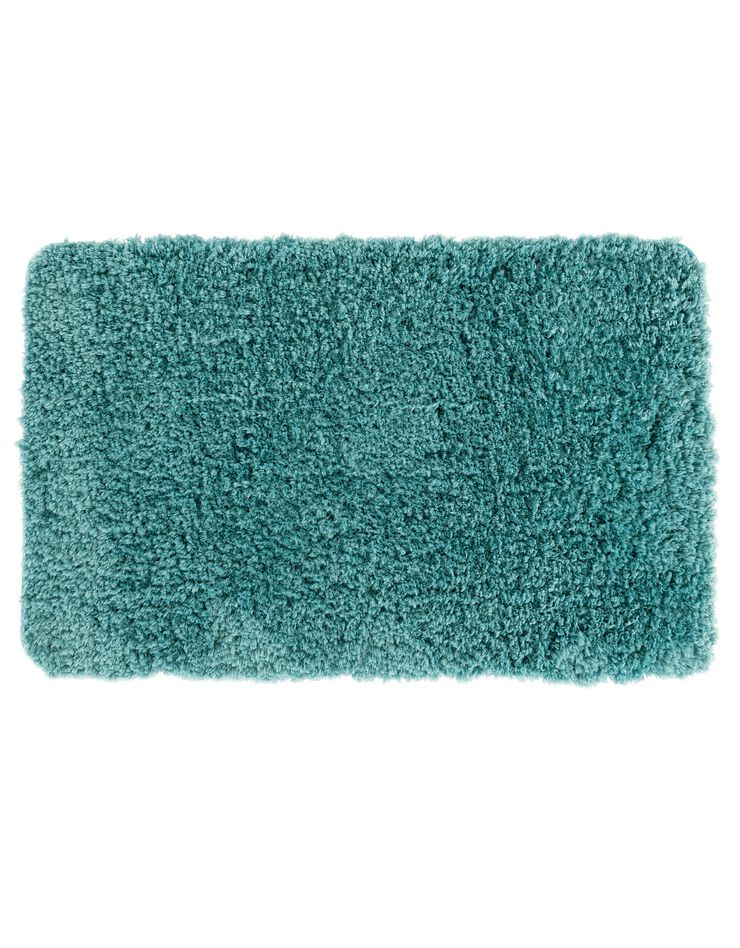 Tapis de bain uni moelleux microfibre (lagon) Tapis de bain uni moelleux microfibre (lagon)