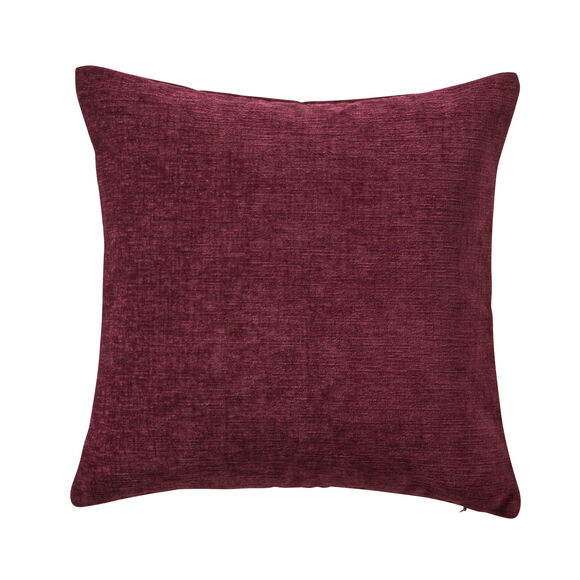 Housse de coussin chenille - lot de 2 (figue)