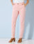 Pantalon chino stretch (rose poudré)