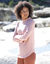 T-shirt molleton anti-froid, col montant   (rose poudré)