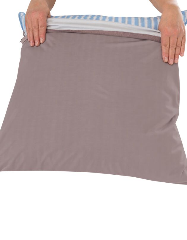 Taie d’oreiller imperméable Tencel® (taupe)