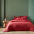 Linge de lit uni coton  (rose pivoine)