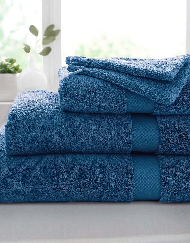Éponge unie coton modal 500 g/m² (bleu canard)