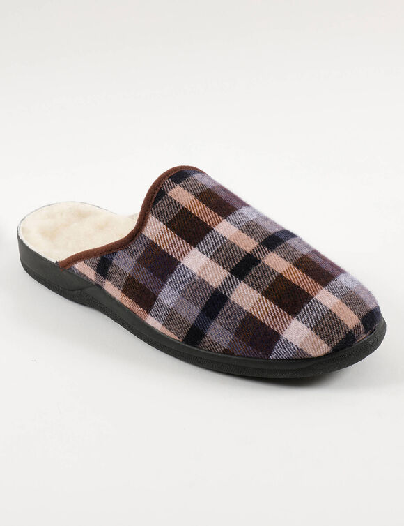 Mules homme fourrées - jusqu'au 47 (marron)