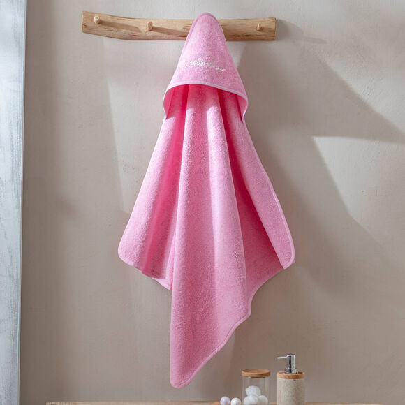 Cape de bain b&eacute;b&eacute; personnalis&eacute;e (rose)