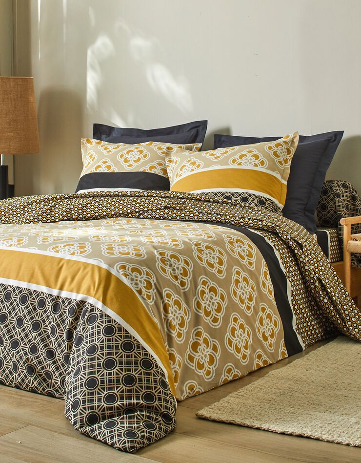 Linge de lit Achille en coton (sable)