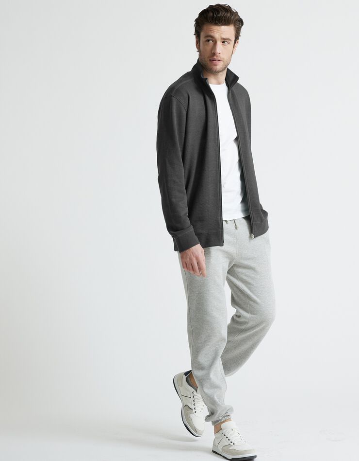 Sweat entièrement zippé uni (anthracite) Sweat entièrement zippé uni (anthracite)