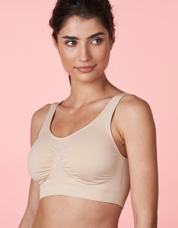 Brassière "Just essential" stretch - sans armatures (beige) Brassière "Just essential" stretch - sans armatures (beige)