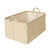 Panier coton enduit beige - lot de 2 (beige)