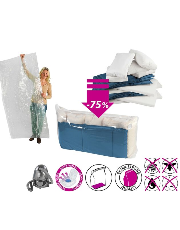 Housse de rangement sous-vide XXL (transparent)