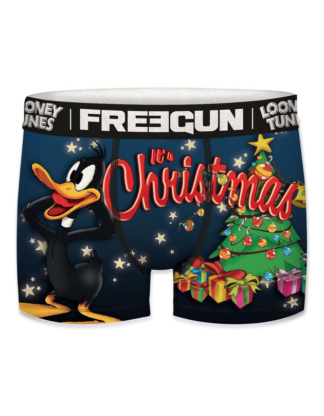 Boxer en microfibre Daffy Duck & Vil Coyote - lot de 2 (marine + orange)