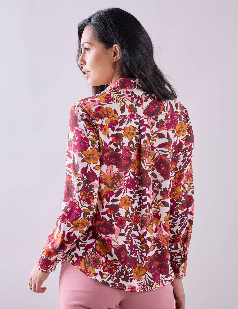 Chemisier Zara Femme Fleuri Boutonné - Taille S - En Rayon - Occasion Très Bon état
