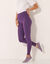 Legging de sport taille haute uni (violet)