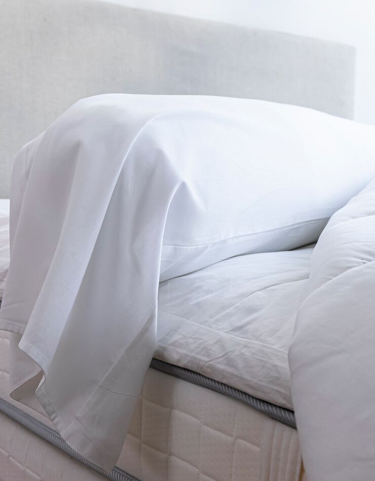 Sous-taie de traversin coton - lot de 2 (blanc)