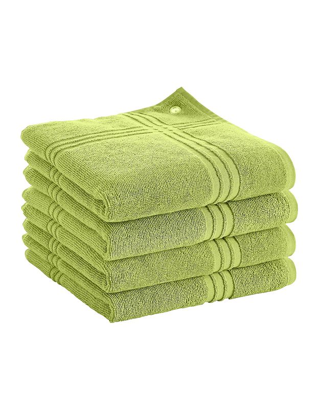 Carré éponge absorbant - lot de 4 (anis)